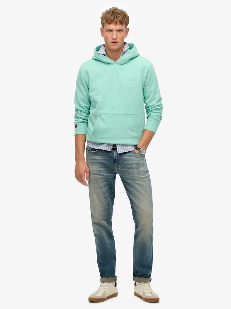 Superdry Green Essential Logo Hoodie - Image 2 of 6