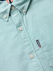 Зеленый - Оксфордская рубашка из 100% хлопка Superdry - Изображение 5 из 6