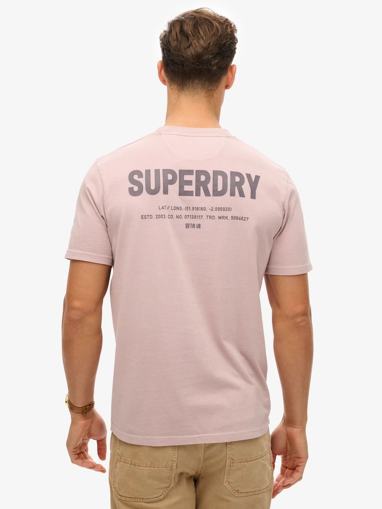 Superdry Grey Utility Sport Graphic 100% Cotton T-Shirt - Image 2 of 6