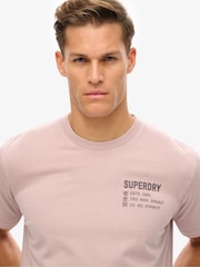 Superdry Grey Utility Sport Graphic 100% Cotton T-Shirt - Image 4 of 6