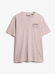 Superdry Grey Utility Sport Graphic 100% Cotton T-Shirt - Image 5 of 6