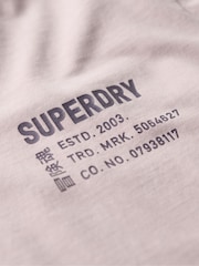 Superdry Grey Utility Sport Graphic 100% Cotton T-Shirt - Image 6 of 6
