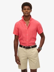 Superdry Pink Vacation 100% Linen Shirt - Image 1 of 5