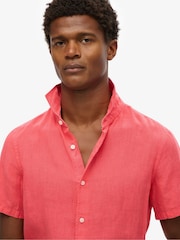 Superdry Pink Vacation 100% Linen Shirt - Image 3 of 5