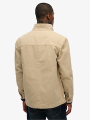 Superdry Brown 100% Cotton Merchant Canvas Worker Jacket - Image 2 of 5