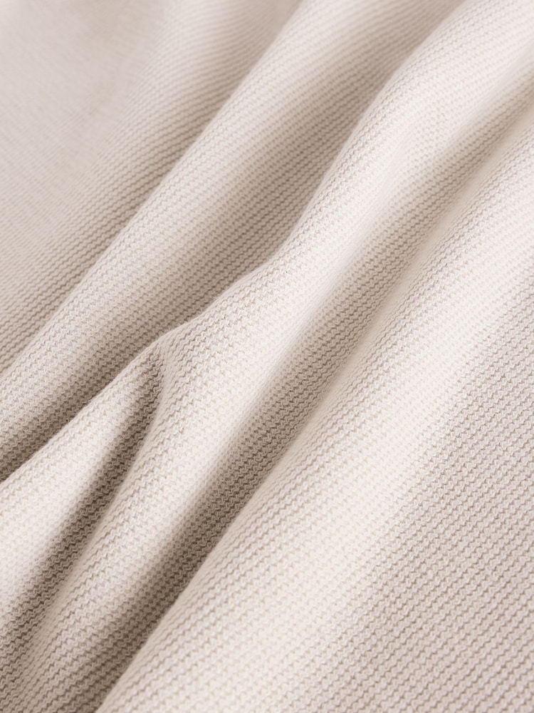 Superdry Cream 100% Cotton Textured Grandad Top - Image 5 of 5