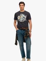 Superdry Grey VL Tokyo Relaxed 100% Cotton T-Shirt - Image 3 of 6