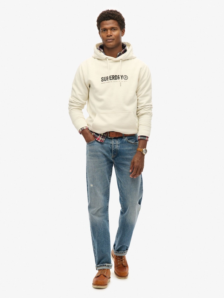 Superdry White Utility Sport Hoodie - Image 2 of 6