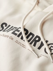 Superdry White Utility Sport Hoodie - Image 6 of 6