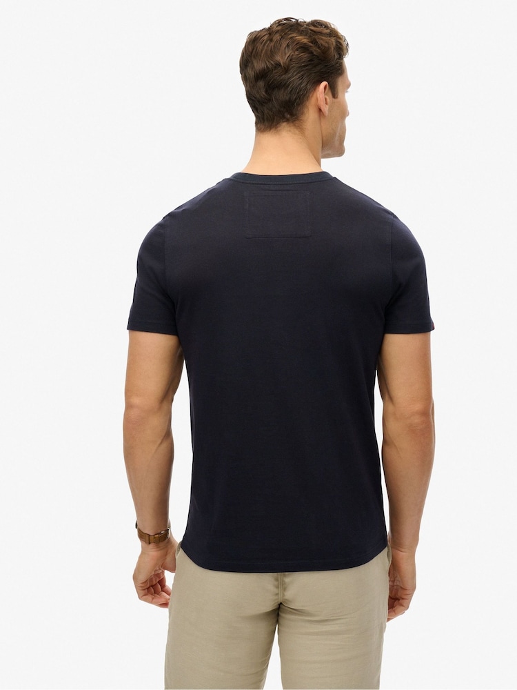 Superdry Blue Vintage Athletic 100% Cotton T-Shirt - Image 2 of 6