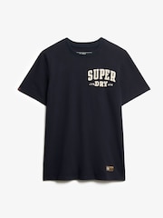 Superdry Blue Vintage Athletic 100% Cotton T-Shirt - Image 5 of 6