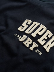 Superdry Blue Vintage Athletic 100% Cotton T-Shirt - Image 6 of 6
