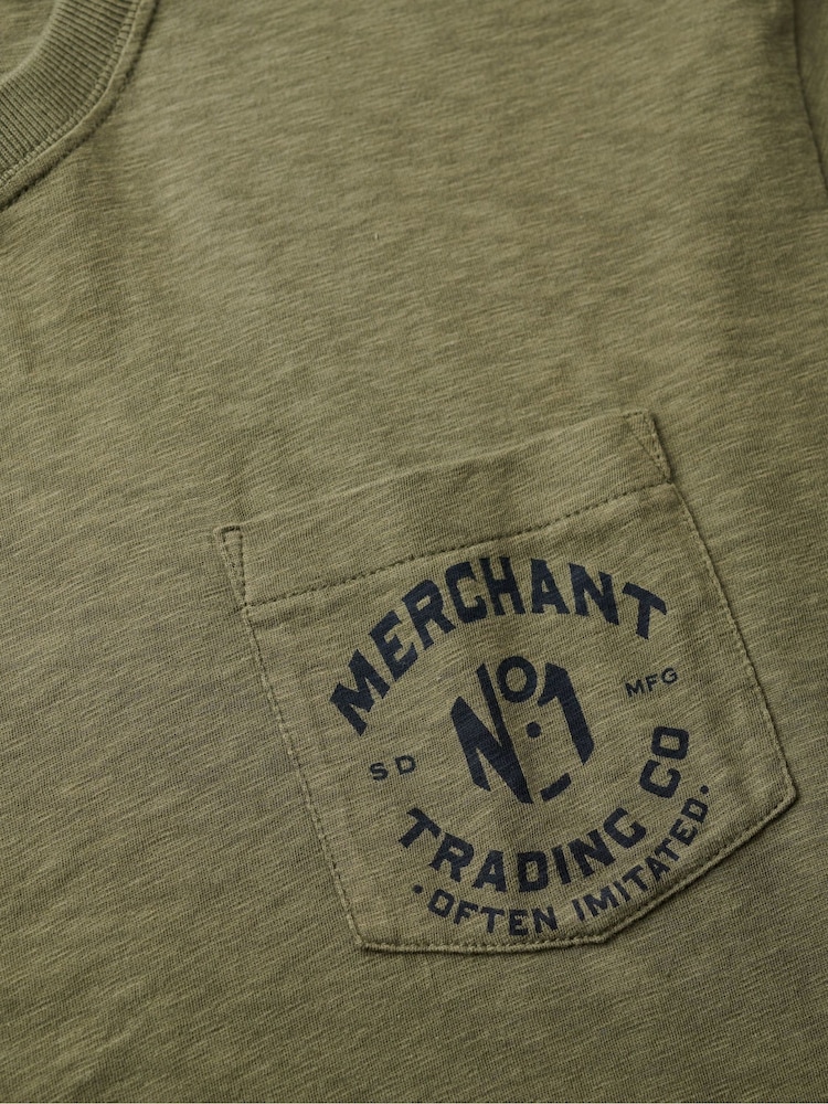 Superdry Green Merchant Graphic Loose Fit 100% Cotton T-Shirt - Image 5 of 5