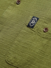 Superdry Green Merchant Short Sleeve Textured Shirt - Image 5 of 5