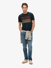 Superdry japonska črtasta sproščena majica s kratkimi rokavi iz 100% bombaža - Slika 2 iz 4