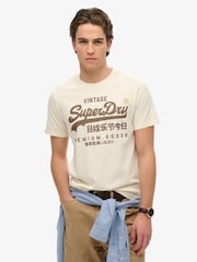 Weiß - Superdry Vl Workwear Relaxed 100% Cotton T-Shirt - Bild 1 von 7
