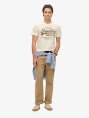 Weiß - Superdry Vl Workwear Relaxed 100% Cotton T-Shirt - Bild 3 von 7