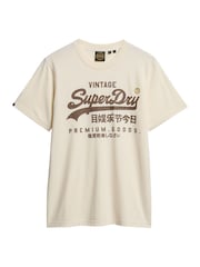 Weiß - Superdry Vl Workwear Relaxed 100% Cotton T-Shirt - Bild 6 von 7