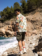 Superdry Red Short Sleeve Hawaiian Printed Shirt - Image 3 of 4