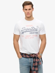 Superdry White VL Heritage Relaxed 100% Cotton T-Shirt - Image 1 of 5