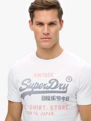 Superdry White VL Heritage Relaxed 100% Cotton T-Shirt - Image 2 of 5