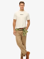 Superdry White Utility Sport Graphic 100% Cotton T-Shirt - Image 3 of 4