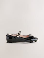 Baker by Ted Baker Girls Back to School Patent Mary Jane Black Shoes with Bow - Imagen 2 de 6