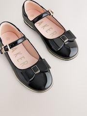 Baker by Ted Baker Girls Back to School Patent Mary Jane Black Shoes with Bow - Imagen 3 de 6