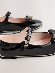 Baker by Ted Baker Girls Back to School Patent Mary Jane Black Shoes with Bow - Imagen 4 de 6