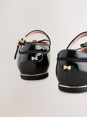 Baker by Ted Baker Girls Back to School Patent Mary Jane Black Shoes with Bow - Imagen 5 de 6