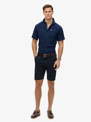 Superdry Blue Merchant Short Sleeve Textured Shirt - Image 3 of 6