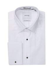 Skopes White Tailored Fit Luxury Formal 100% Cotton Dress Shirt - Image 6 of 6
