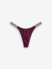 Victoria's Secret Kir Red Thong Shine Strap Knickers - Image 1 of 3