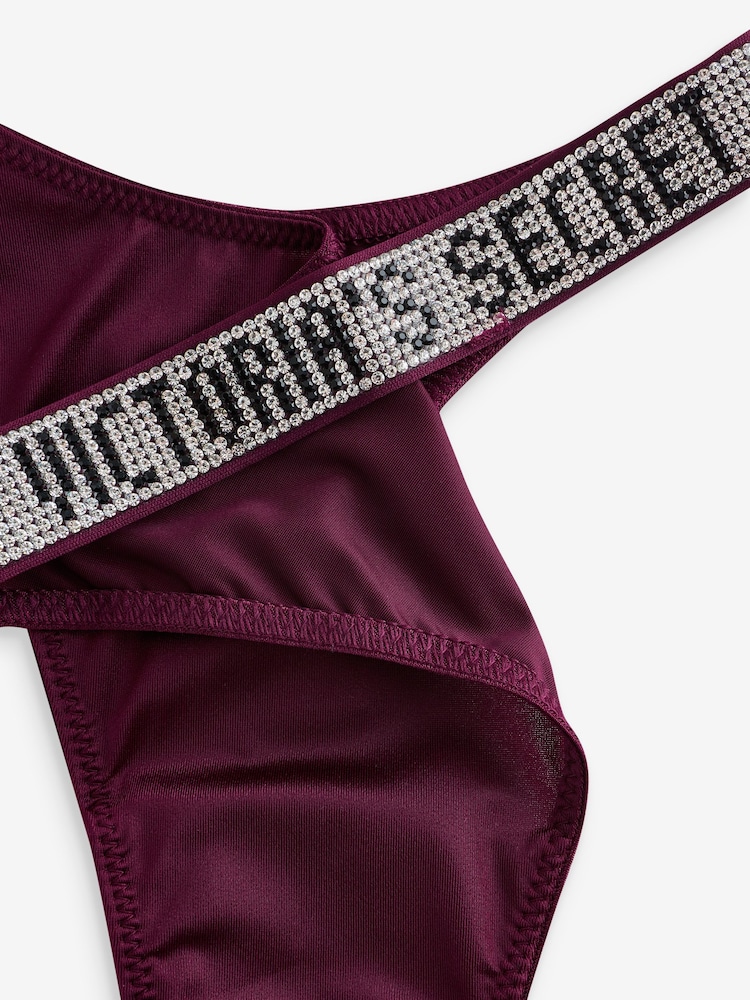 Victoria's Secret Kir Red Thong Shine Strap Knickers - Image 2 of 3