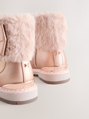 Baker by Ted Baker Girls Faux Fur Cuff Boots with Bow - Image 6 of 7