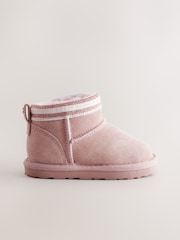Baker by Ted Baker Girls Cosy Suede Branded Tape Slipper Boots - Image 2 of 5