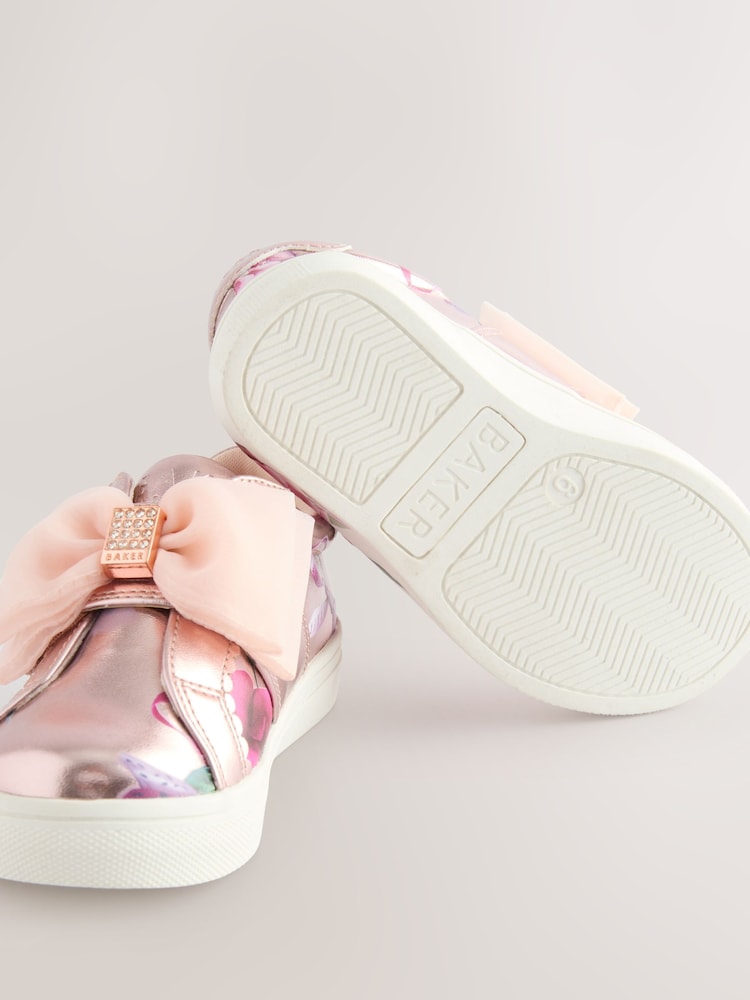 Baker by Ted Baker Girls Organza Bow Trainers - Image 5 of 5