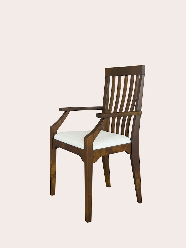 Laura Ashley Dark Chestnut Garrat Carver Chair - Image 1 of 4 Laura Ashley Dark Chestnut Garrat Carver Chair - Image 1 of 4