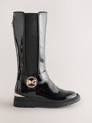 Baker by Ted Baker Girls Tall Knee High Boots with Bow Charm - Image 1 of 7