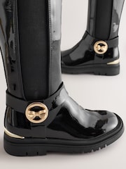 Baker by Ted Baker Girls Tall Knee High Boots with Bow Charm - Image 3 of 7
