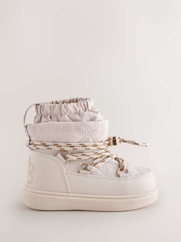 Baker by Ted Baker Waterproof Quilted Bow Snow Boots - Image 2 of 5 Baker by Ted Baker Waterproof Quilted Bow Snow Boots - Image 2 of 5