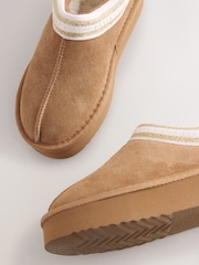 Baker by Ted Baker Girls Suede Mule Clog Slippers - Image 4 of 5