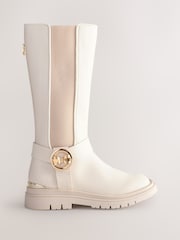 Baker by Ted Baker Girls Tall Knee High Boots with Bow Charm - Image 1 of 7