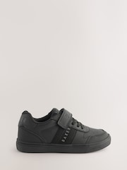 Baker by Ted Baker Boys Back to School Black Branded Tape Trainers - Imagen 2 de 5