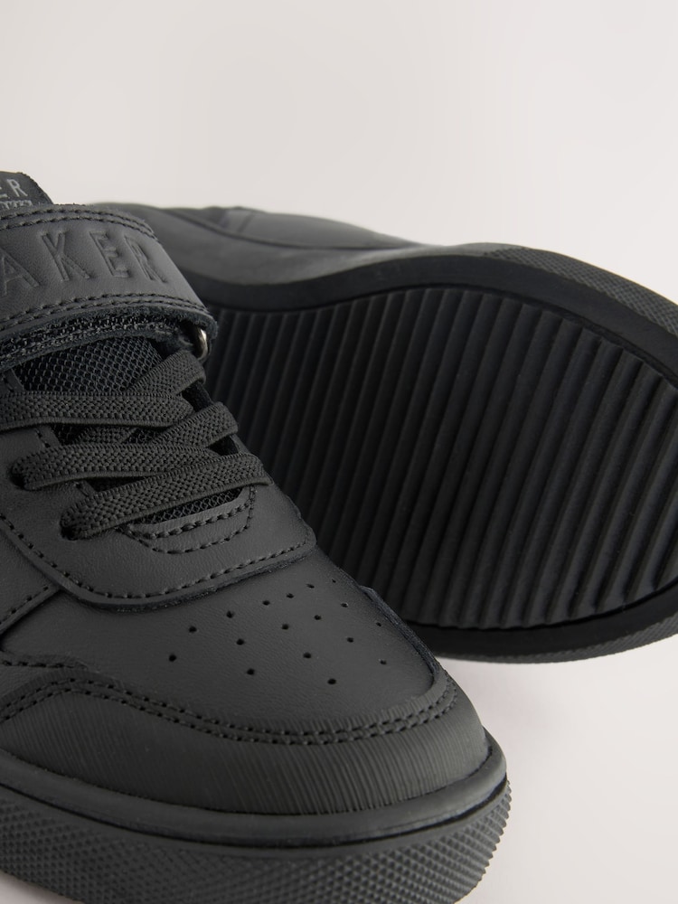Baker by Ted Baker Boys Back to School Black Branded Tape Trainers - Imagen 5 de 5