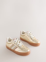 Baker by Ted Baker Girls Tape Trainers with Gum Sole - Image 1 of 6