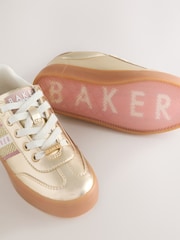 Baker by Ted Baker Girls Tape Trainers with Gum Sole - Image 3 of 6