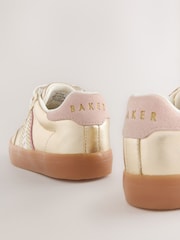 Baker by Ted Baker Girls Tape Trainers with Gum Sole - Image 4 of 6