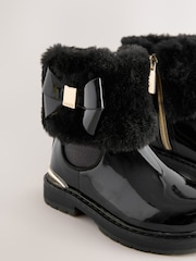 Baker by Ted Baker Girls Faux Fur Cuff Boots with Bow - Image 5 of 7