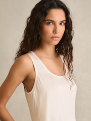 Reiss White Ruby Silk-Front Cami Top - Image 4 of 6